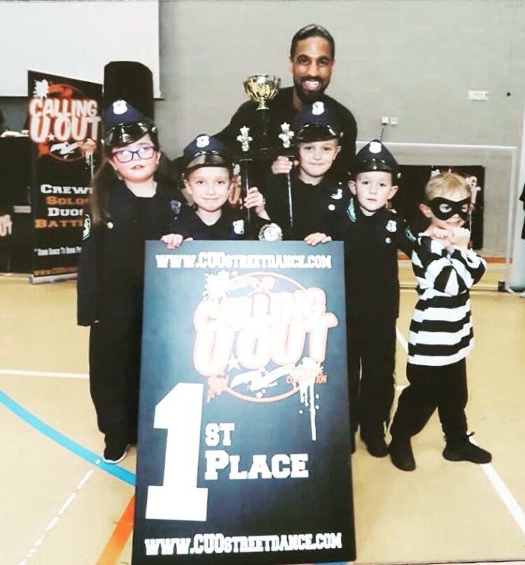 Little Fanatics with their trophy